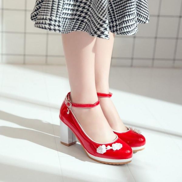 dress shoes pxelena design women ankle strap square high heels round toe embroider elegant lady pumps office 34-43, Black
dress shoes pxelena design women ankle strap square high heels round toe embroider elegant lady pumps office 34-43, Black