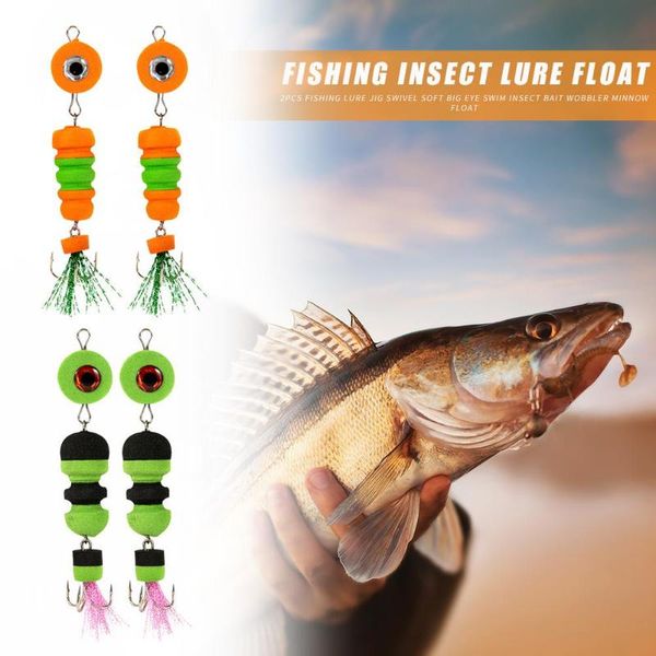 durable fishing lure classic delicate 2pcs jig swivel soft big eye swim insect bait wobbler minnow float hooks
durable fishing lure classic delicate 2pcs jig swivel soft big eye swim insect bait wobbler minnow float hooks
