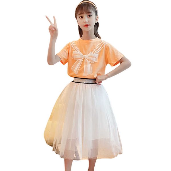 girls summer clothes tshirt mesh skirt outfits big bow teenage for casual style kids tracksuit 210528, White
girls summer clothes tshirt mesh skirt outfits big bow teenage for casual style kids tracksuit 210528, White