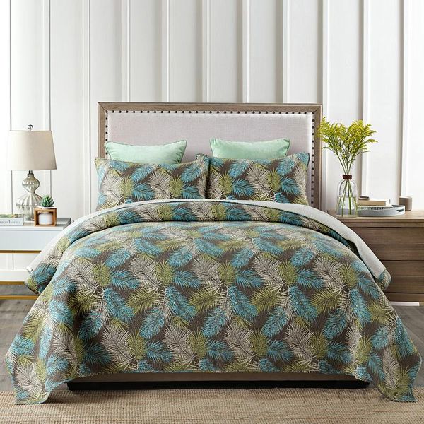 comforters & sets chausub bedspread cotton quilt set 3pcs palm leaf print coverlets cover pillowcase king queen size summer quilts quilted b
comforters & sets chausub bedspread cotton quilt set 3pcs palm leaf print coverlets cover pillowcase king queen size summer quilts quilted b