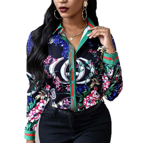 women's blouses & shirts women clothing printed flower casual slim buttons long sleeve shirt office ladies winter elegant fashion blous, White
women's blouses & shirts women clothing printed flower casual slim buttons long sleeve shirt office ladies winter elegant fashion blous, White