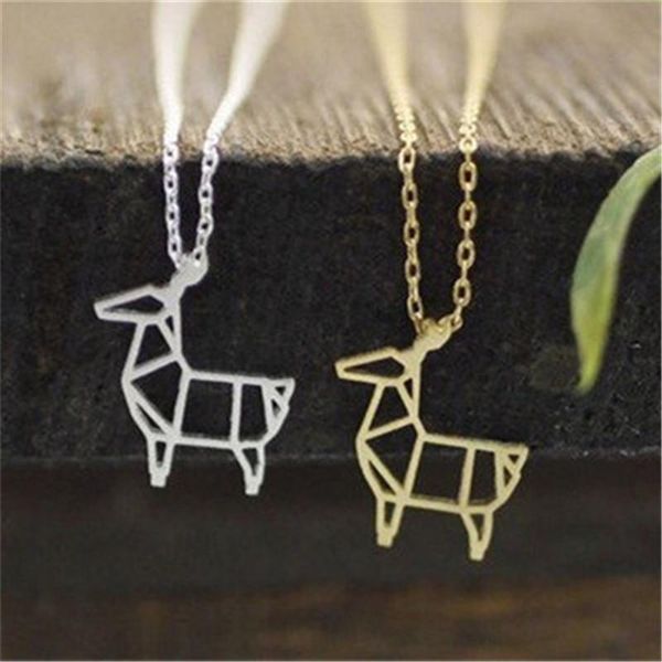 pendant necklaces selling alpaca necklace origami deer trendy neclaces for women, Silver
pendant necklaces selling alpaca necklace origami deer trendy neclaces for women, Silver