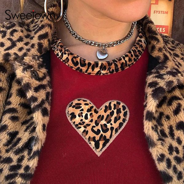 sweetown summer 2021 y2k aesthetic crop short sleeve vintage 90s woman tshirts leopard heart patches cute kawaii clothes, Black;white
sweetown summer 2021 y2k aesthetic crop short sleeve vintage 90s woman tshirts leopard heart patches cute kawaii clothes, Black;white
