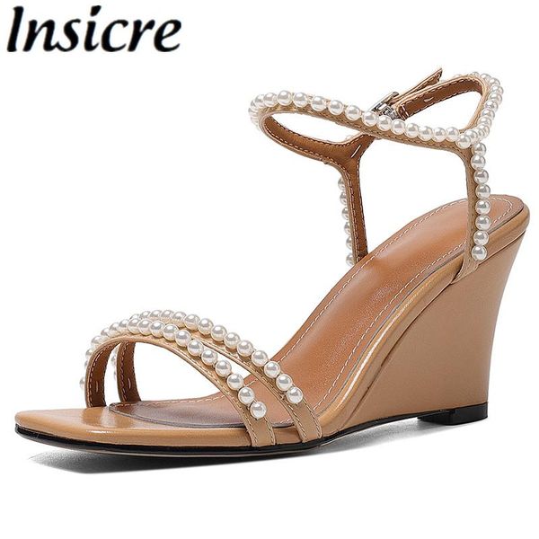 insicre 2021 summer fashion women pumps square toe beaded buckle wedges high heel shoes beige handmade size 40 cow leather dress, Black
insicre 2021 summer fashion women pumps square toe beaded buckle wedges high heel shoes beige handmade size 40 cow leather dress, Black