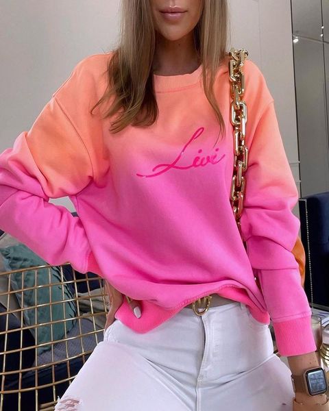 women's hoodies & sweatshirts long sleeve letter print gradient color blocking sweatshirt spring and autumn fashion loose pullover 2021, Black
women's hoodies & sweatshirts long sleeve letter print gradient color blocking sweatshirt spring and autumn fashion loose pullover 2021, Black