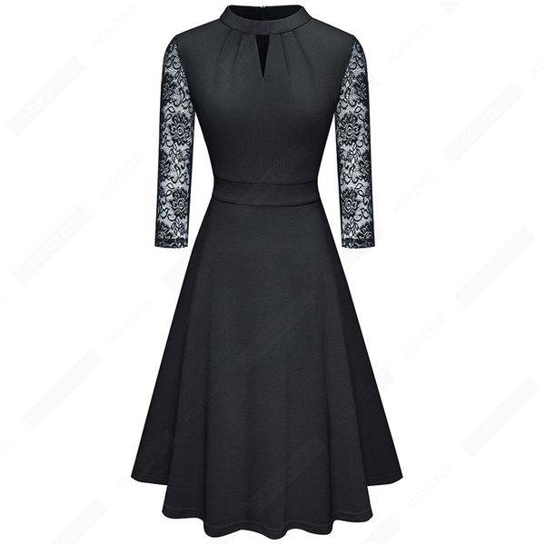women vintage chic floral hollow out lace patchwork elegant year party flare a-line dress ea234, Black;gray
women vintage chic floral hollow out lace patchwork elegant year party flare a-line dress ea234, Black;gray