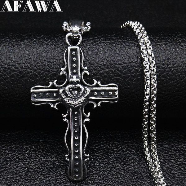 pendant necklaces fashion gothic rose cross stainless steel necklace for women silver color chain jewelry bayan kolye n130s02
pendant necklaces fashion gothic rose cross stainless steel necklace for women silver color chain jewelry bayan kolye n130s02
