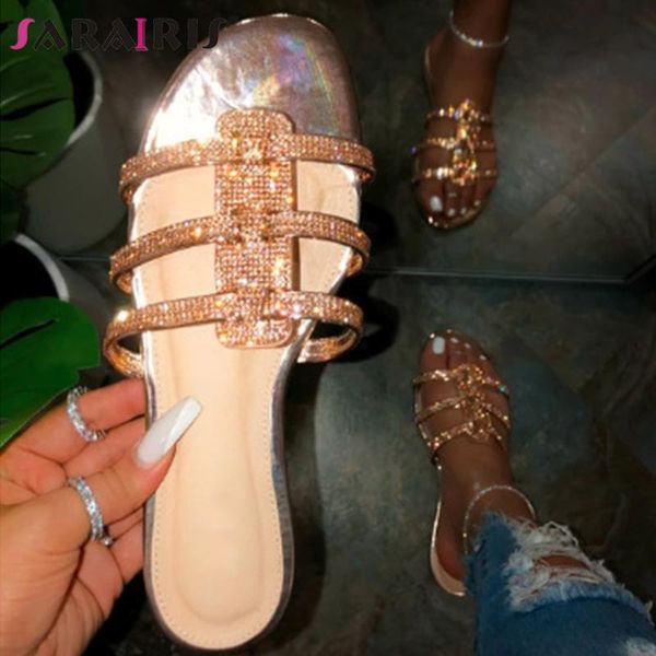 slippers sarairis female open toe casual rhinestone women round slip on crystal low heel shoes woman, Black
slippers sarairis female open toe casual rhinestone women round slip on crystal low heel shoes woman, Black