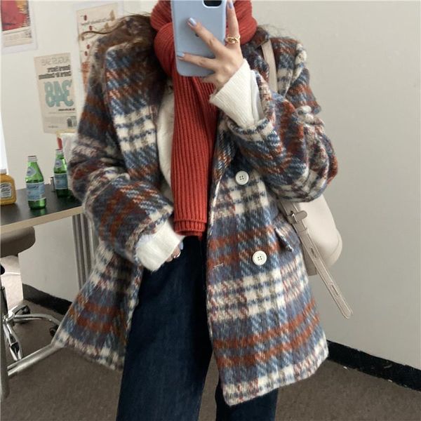 women's wool & blends 2021 autumn elegant tweed jackets women french style retro short female round neck long sleeve woolen coat, Black
women's wool & blends 2021 autumn elegant tweed jackets women french style retro short female round neck long sleeve woolen coat, Black