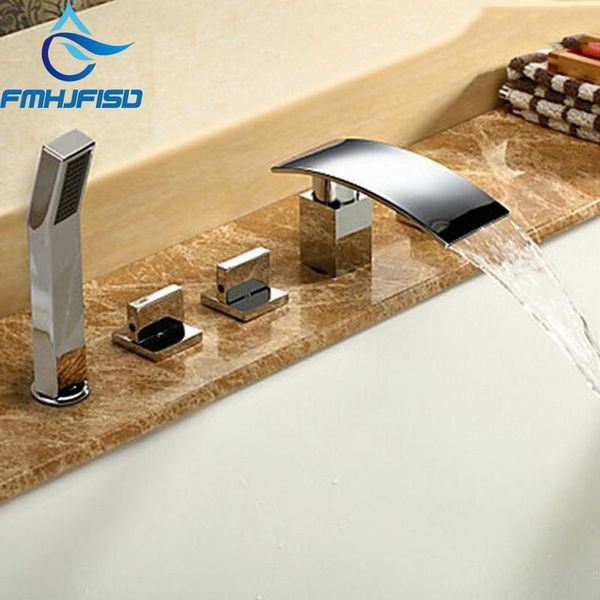 wholesale and retail promotion deck mounted roman waterfall bathroom 5pc tub faucet w/ hand shower sprayer sets
wholesale and retail promotion deck mounted roman waterfall bathroom 5pc tub faucet w/ hand shower sprayer sets