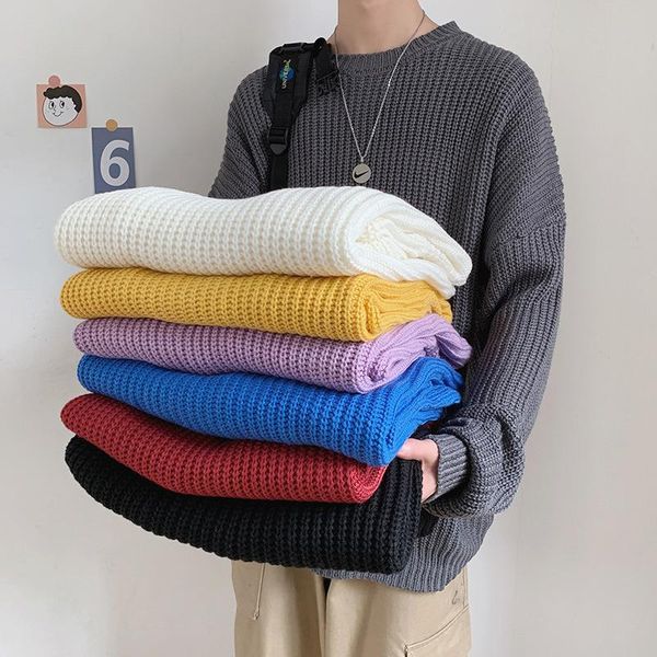 men's sweaters men harajuku colorfuls winter sweater 2021 pullover mens solid color o-neck coare wool japan style vintage clothes, White;black
men's sweaters men harajuku colorfuls winter sweater 2021 pullover mens solid color o-neck coare wool japan style vintage clothes, White;black