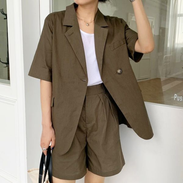 two piece dress retro lapel short sleeve suit jacket + high waist casual shorts female summer 2 3dsy, White
two piece dress retro lapel short sleeve suit jacket + high waist casual shorts female summer 2 3dsy, White