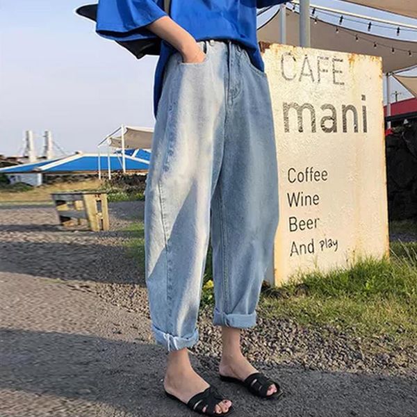 women's jeans streetwear high waist women loose straight harem pants female trousers denim ripped hole casual baggy mom 4xl q4419, Blue
women's jeans streetwear high waist women loose straight harem pants female trousers denim ripped hole casual baggy mom 4xl q4419, Blue