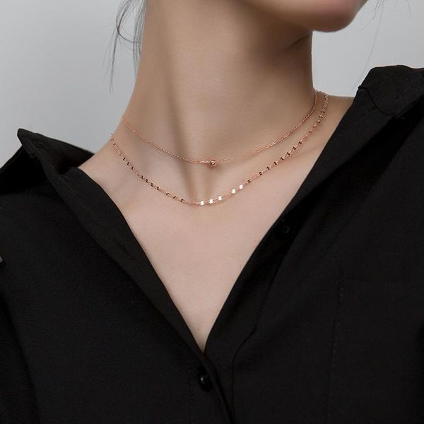 chains 100% real 925 sterling silver fine jewelry double layers two rows chain choker necklace lucky ball pendant
chains 100% real 925 sterling silver fine jewelry double layers two rows chain choker necklace lucky ball pendant