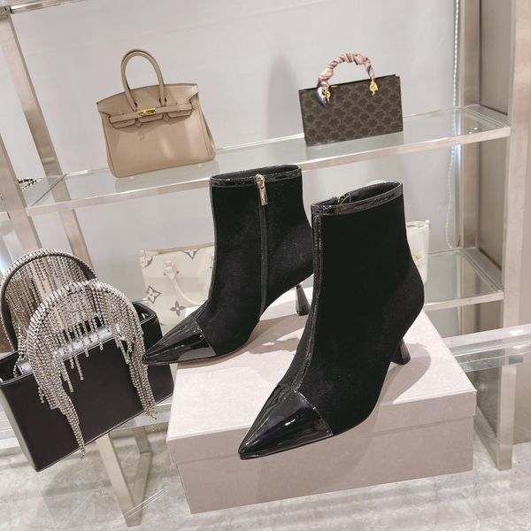 noble fashion lifestyle brand women ankle boots kitten heel shoes genine leather patchwork elegant ladies high-heel short shoe pointed toe f, Black
noble fashion lifestyle brand women ankle boots kitten heel shoes genine leather patchwork elegant ladies high-heel short shoe pointed toe f, Black