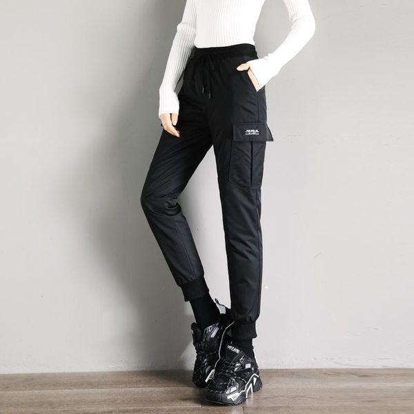women's pants & capris 2021 autumn winter women warm white duck down trousers streetwear motorcycle fashion clothes ropa mujer wpy1995, Black;white
women's pants & capris 2021 autumn winter women warm white duck down trousers streetwear motorcycle fashion clothes ropa mujer wpy1995, Black;white