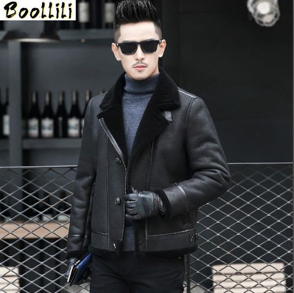 men's leather & faux boollili genuine jacket men short motor sheepskin coat jackets korean coats, Black
men's leather & faux boollili genuine jacket men short motor sheepskin coat jackets korean coats, Black