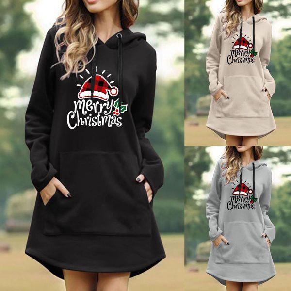 casual dresses womens christmas solid color printing pullover hooded pocket long sleeve dress fashion comfy sweatshirts, Black;gray
casual dresses womens christmas solid color printing pullover hooded pocket long sleeve dress fashion comfy sweatshirts, Black;gray
