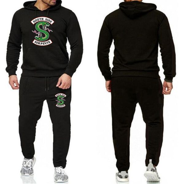men's tracksuits men set hooded fleece hoodies + sweatpant 2021 winter spring sweatshirt sportswear male letter print, Gray