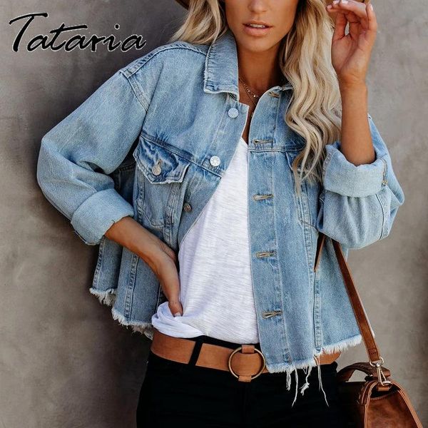 women's jackets 2021 denim burrs short jacket autumn fashion button pocket crop for lady casual long sleeve streetear coats, Black;brown
women's jackets 2021 denim burrs short jacket autumn fashion button pocket crop for lady casual long sleeve streetear coats, Black;brown
