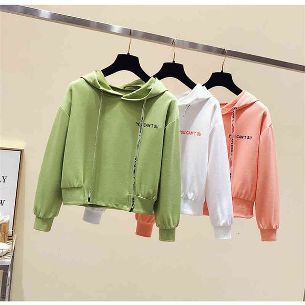 women's hoodies & sweatshirts autumn cropped women korean edition long sleeve letter print hooded casual sweatshirt pullovers harajuku, Black
women's hoodies & sweatshirts autumn cropped women korean edition long sleeve letter print hooded casual sweatshirt pullovers harajuku, Black