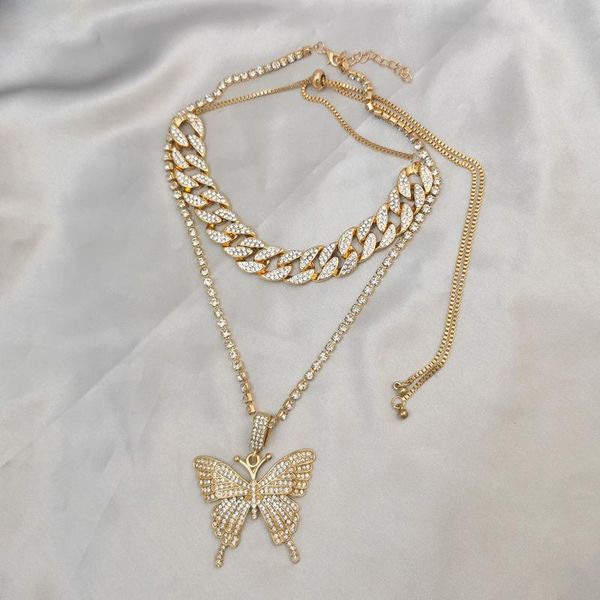pendant necklaces 2021 rhinestone big butterfly necklace gold silver color chain for women chunky crude jewelry gift
pendant necklaces 2021 rhinestone big butterfly necklace gold silver color chain for women chunky crude jewelry gift