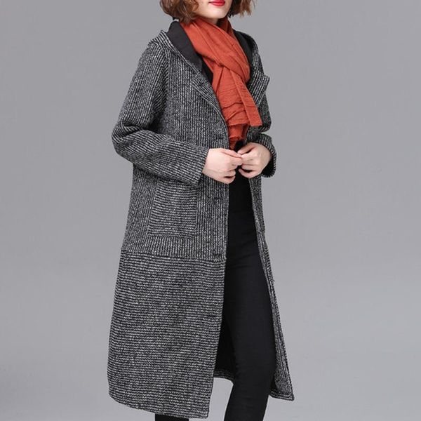 women's wool & blends mid-length woolen coat loose korean casual cardigan jacket 2021 autumn and winter clothing wn*, Black
women's wool & blends mid-length woolen coat loose korean casual cardigan jacket 2021 autumn and winter clothing wn*, Black