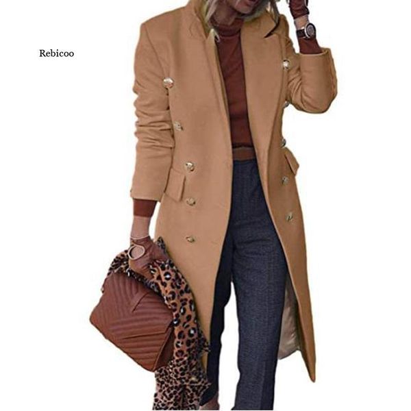 women's wool & blends 4xl women jackets lapel coats solid double breasted ladies knee length coat plus size autumn winter, Black
women's wool & blends 4xl women jackets lapel coats solid double breasted ladies knee length coat plus size autumn winter, Black