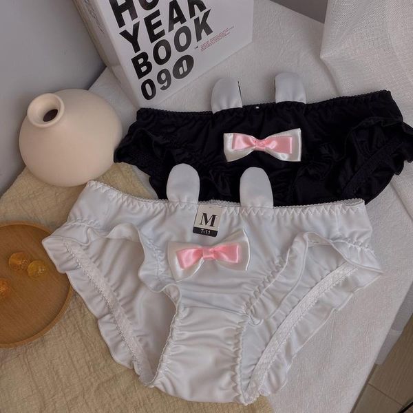 women's panties cute bow cotton underwear soft sweet ears briefs lolita girls women ruffle seamless cartoon lingerie student 2021, Black;pink
women's panties cute bow cotton underwear soft sweet ears briefs lolita girls women ruffle seamless cartoon lingerie student 2021, Black;pink