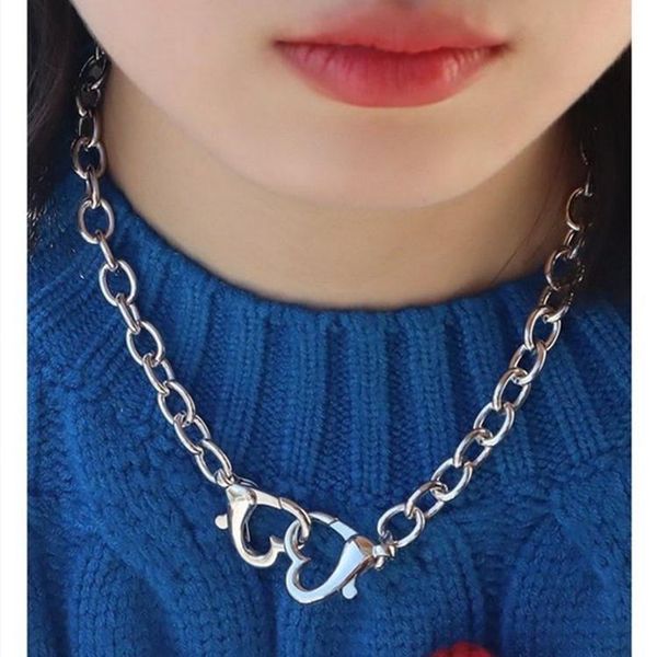 chokers european and american minority love clasp chain necklace short neck female titanium steel not easy to fade, Golden;silver
chokers european and american minority love clasp chain necklace short neck female titanium steel not easy to fade, Golden;silver