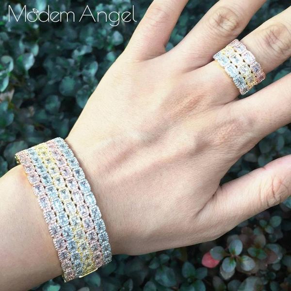 earrings & necklace modemangel luxury unique african bangle ring set jewelry sets for women wedding cubic zircon crystal cz dubai bridal, Silver
earrings & necklace modemangel luxury unique african bangle ring set jewelry sets for women wedding cubic zircon crystal cz dubai bridal, Silver