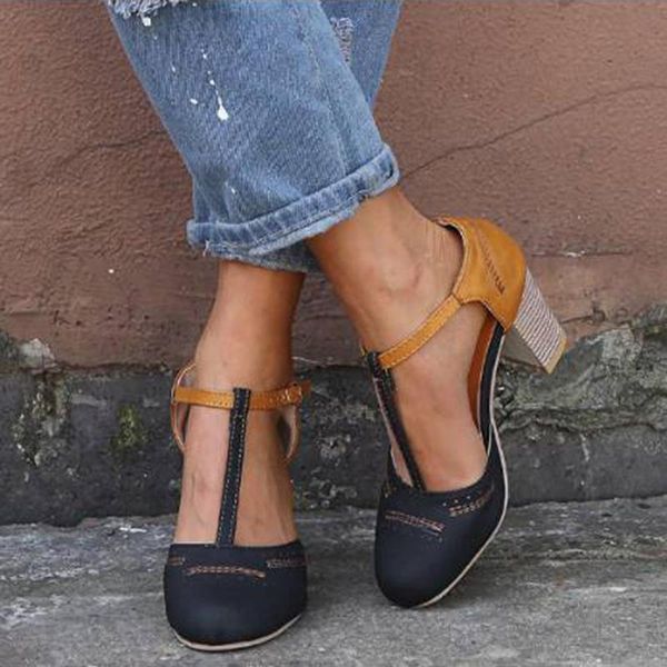 summer women pumps high heels shoes ladies classics platform round toe t-tied square heel wedding dress mujer sandals, Black
summer women pumps high heels shoes ladies classics platform round toe t-tied square heel wedding dress mujer sandals, Black