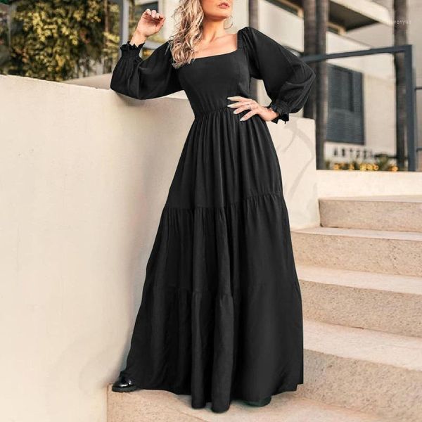 casual dresses autumn party dress vonda 2021 long sleeve square collar pleated a-line puff bohemian vestidos oversized sundress, Black;gray
casual dresses autumn party dress vonda 2021 long sleeve square collar pleated a-line puff bohemian vestidos oversized sundress, Black;gray