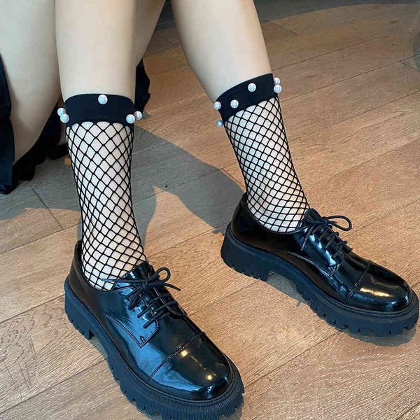 socks fashion personality white pearl hollow out nail bead fishing net mh pile tube socks, Red;black
socks fashion personality white pearl hollow out nail bead fishing net mh pile tube socks, Red;black