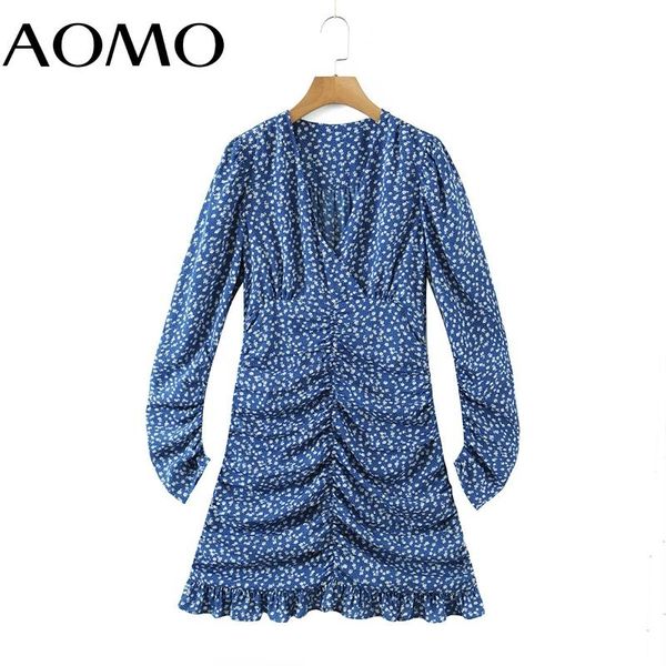 casual dresses aomo female dress floral print romantic v neck long sleeve females mini vestidos sl321a, Black;gray
casual dresses aomo female dress floral print romantic v neck long sleeve females mini vestidos sl321a, Black;gray