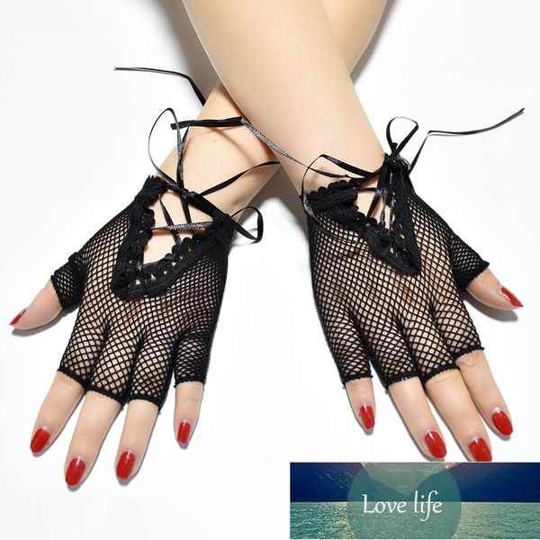 women' black short half-finger fishing net stretch gloves hollow mesh strap punk cosplay prom party decoration gloves, Blue;gray
women' black short half-finger fishing net stretch gloves hollow mesh strap punk cosplay prom party decoration gloves, Blue;gray