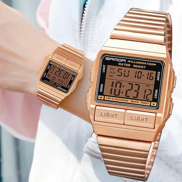 wristwatches fashion men women's watches luxury digital ladies dress wristwatch brand sanda mens sport watch satch chrono alarm cloc, Slivery;brown
wristwatches fashion men women's watches luxury digital ladies dress wristwatch brand sanda mens sport watch satch chrono alarm cloc, Slivery;brown