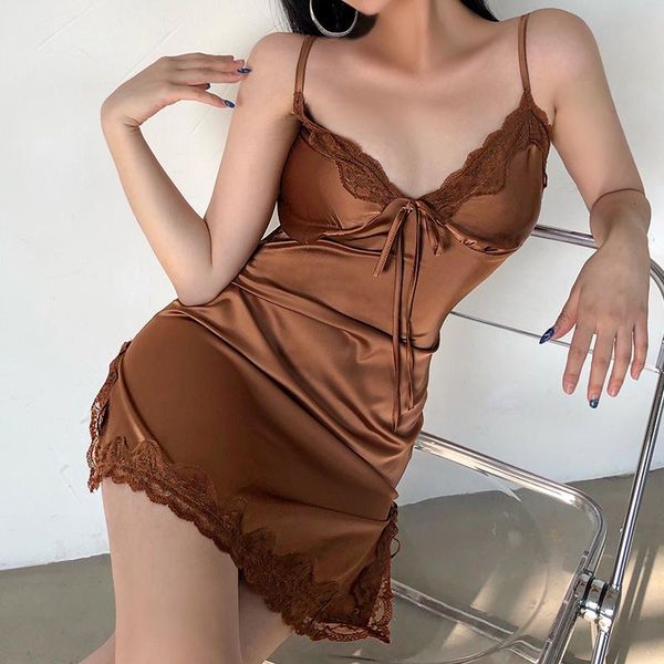 casual dresses zovsv chocolate brown lace sleeveless mini dress women 90s y2k v neck party spaghetti strap ladies summer 2021, Black;gray
casual dresses zovsv chocolate brown lace sleeveless mini dress women 90s y2k v neck party spaghetti strap ladies summer 2021, Black;gray