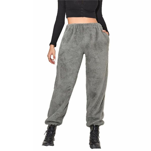 women plush casual pants fashion winter fall loose elastic leg simple style solid color warm feeling pockets long trousers women's & ca, Black;white
women plush casual pants fashion winter fall loose elastic leg simple style solid color warm feeling pockets long trousers women's & ca, Black;white