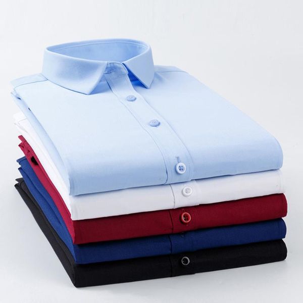 men's dress shirts men long sleeve solid color shirt formal uniform wear plus size large non-iron for man, White;black
men's dress shirts men long sleeve solid color shirt formal uniform wear plus size large non-iron for man, White;black
