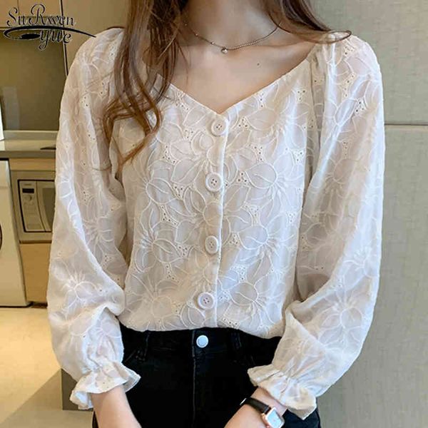 all-match embroidery flowers women's blouse v-neck long sleeve bottoming shirt autumn korean style 11083 210508, White
all-match embroidery flowers women's blouse v-neck long sleeve bottoming shirt autumn korean style 11083 210508, White