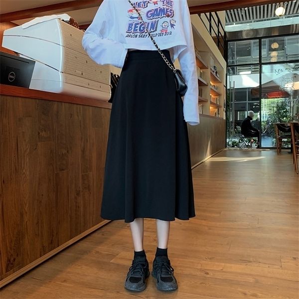 waist thin skirt women's spring and autumn new all-around ins medium long a-line umbrella skirt all-around black 210319
waist thin skirt women's spring and autumn new all-around ins medium long a-line umbrella skirt all-around black 210319