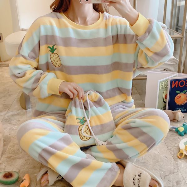 sleepwear women 2 pieces pajamas set spring autumn pyjamas colorful stripe raiow long sleeve cute sleepwear casual homewear zll7 uhvj, Black;red
sleepwear women 2 pieces pajamas set spring autumn pyjamas colorful stripe raiow long sleeve cute sleepwear casual homewear zll7 uhvj, Black;red