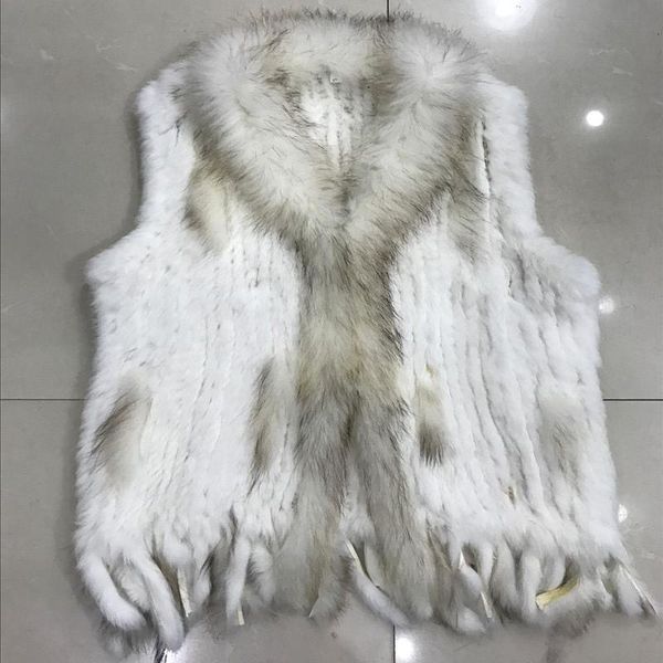 lady real knitted fur vest waistcoat raccoon collar autumn winter women outerwear female gilet tassels vf1081 women's & faux, Black
lady real knitted fur vest waistcoat raccoon collar autumn winter women outerwear female gilet tassels vf1081 women's & faux, Black