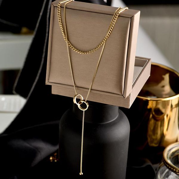 chains 316l stainless steel no fading light luxury fashion ins personality go with mori double roman ring tassel necklace, Silver
chains 316l stainless steel no fading light luxury fashion ins personality go with mori double roman ring tassel necklace, Silver