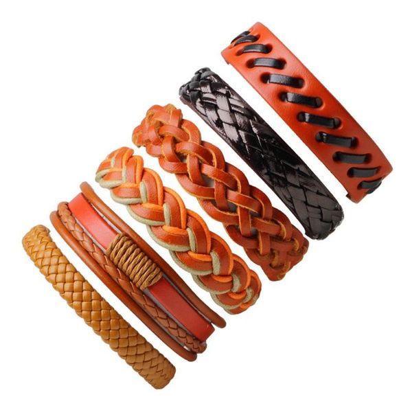 tennis 6pcs vintage leather bracelet men's set multilayer braid bracelets & bangles wrap rope chain punk men armband jewelry, Golden;silver
tennis 6pcs vintage leather bracelet men's set multilayer braid bracelets & bangles wrap rope chain punk men armband jewelry, Golden;silver