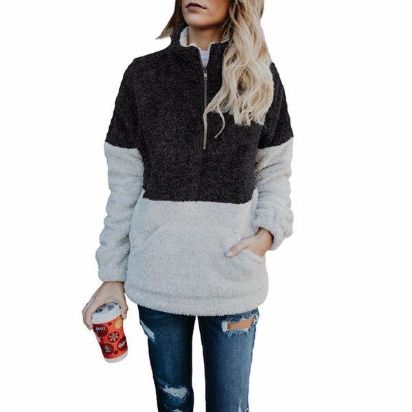 women's hoodies & sweatshirts autumn women turtleneck casual sweatshirt hoody female zip loose fleece pullover contrast warm soft outw, Black
women's hoodies & sweatshirts autumn women turtleneck casual sweatshirt hoody female zip loose fleece pullover contrast warm soft outw, Black