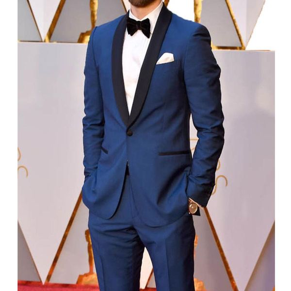 men's suits & blazers two piece blue wedding groom men tuxedo suit black shawl lapel custom made evening party mens smoking jacket+pant, White;black
men's suits & blazers two piece blue wedding groom men tuxedo suit black shawl lapel custom made evening party mens smoking jacket+pant, White;black