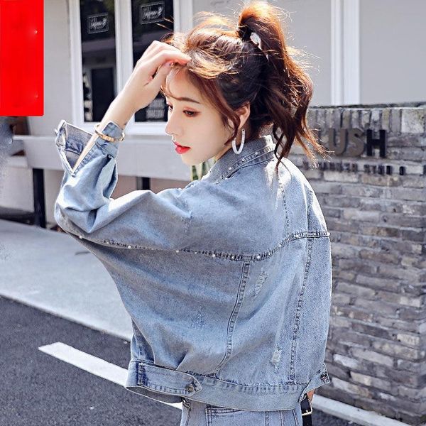 women's jackets women 2021 autumn short denim jacket female korean fashion loose jeans casual long sleeve cowboy outwear z452, Black;brown 
women's jackets women 2021 autumn short denim jacket female korean fashion loose jeans casual long sleeve cowboy outwear z452, Black;brown