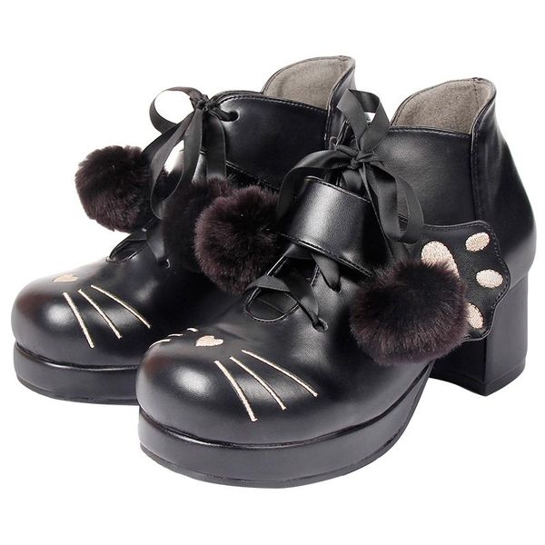 dress shoes angelic imprint woman girl lolita cosplay lady high heels wedges pumps college style student party cat face, Black
dress shoes angelic imprint woman girl lolita cosplay lady high heels wedges pumps college style student party cat face, Black